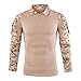 Produktbild Junjie Mode Mantel,Männer Tactics Taste Camouflage Langarm-Basic Solid Bluse T-Shirt Top Herren Camouflage Solide Patchwork Übergröße Sweatshirt Pullover Langarmshirt Zipper Beefy Muscle