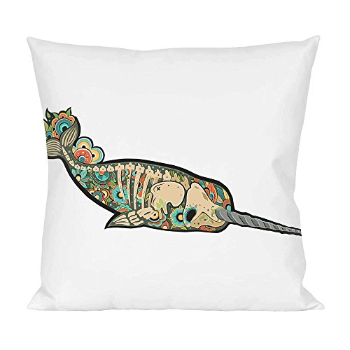 Floral Narwhal Pillow Desertcart Seychelles