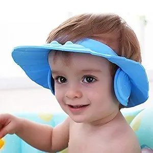 ALPHA Baby Shower Cap (Pack of 2) Wash Hair For Children Baby Eye Ear Protector Adjustable Leaves Shape Bathing Shower/Shampoo Cap Hat Baby Shower Caps Adjustable Safe (Multicolor)