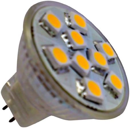 3 x MR11 9 SMD LED 1.8W 10-30V DC / 10-18V AC 110LM Warm White Bulbs (~20W)