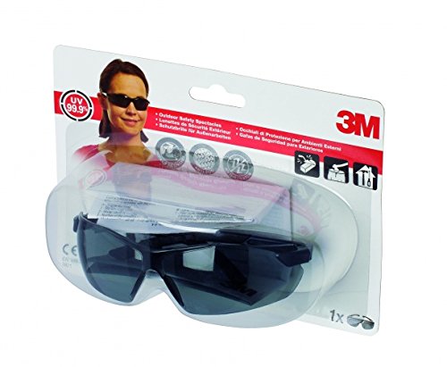 3M 2821C Komfort-Schutzbrille für leichte Reparaturarbeiten, Schutz gegen Splitter, Antikratz- und Antibeschlagbeschichtung, graugetönt - 4