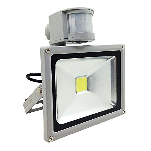GLW 20W LED Nachtlicht mit Bewegungsmelder, LED Sensor Lampe Strahler Fluter Außenleuchte Außenstrahler Wandstrahler, 1600Lm, Kaltweiß 6000 K, Wasserfest IP65, Europäischer Stecker, für Flur Garten Garage - 2