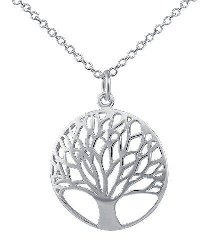 Veuer Silver Plated Alloy for Women Chain Necklace Tree of Life 925 Sterling Silver Christmas Gift For Girlfriend/Lady/Women