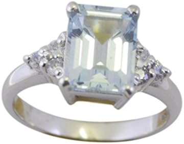 riyo Exporter 925 Solid Sterling Silver fine Genuine Blue Ring Gift
