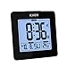 Produktbild Funkwecker, Reisewecker, Wecker Digital Funkuhr mit Temperaturanzeige, Große Zahlen, Blaues Nachtlicht, Batteriebetrieben, 80° LCD Anzeige, Schwarz