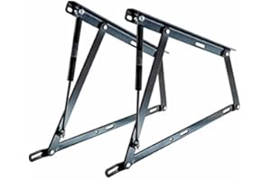 CAMBIA TUS MUEBLES CTM® Pack 2 Bisagras para Canapé Abatible – Resorte Hidráulico – Compatible con Camas Individuales y Matrimoniales – Acero Reforzado Antirruido – Fácil Montaje (1100N)