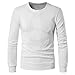 Produktbild Herren Langarm Solide Pullover Sweatshirt Top T Outwear Bluse By Dragon (Weiß, L)