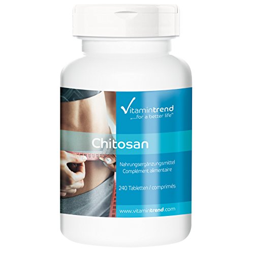 Chitosán 500mg – Quitosano – 240 tabletas - bloqueador de grasa - para adelgazar - calidad alemana - ¡Bloquea la grasa!