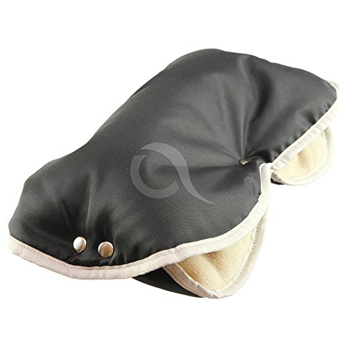 HAND WARMER MUFFS fits PRAM PUSHCHAIR BUGGY baby handmuff gift! (black/latte)