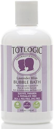 TotLogic Sulfate Free Bubble Bath - 8 fl oz - Gentle & Hypoallergenic - Rich in Antioxidants & Botanicals - No Parabens, No Phthalates, No Sulfates, No DEA & PEG (Lavender Bliss)