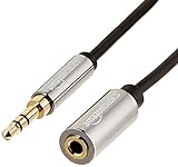 Amplía el largo del cable de 3,5 mm macho a hembra existente (no incluido).
