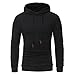Produktbild Herren Sweatshirt, Lylafairy Herren Langarm MäNner Winter DüNnen Warme Sweatshirt Hoodie Kapuzenpullover Kapuzensweater (M, Schwarz)