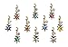 10 X GOLD DIAMANTE INDIAN BRIDAL BINDI CRYSTAL TIKKA HEAD FESTIVAL GEMS D16