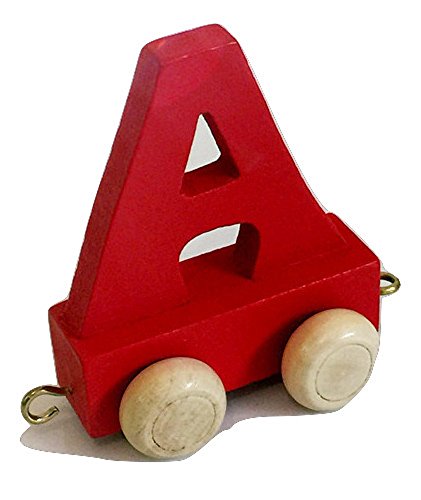 Buchstabenzug Bunt | Wunschname zusammenstellen | Holzeisenbahn | Fun World Toys® Namenszug aus Holz | personalisierbar | auch als Geschenk Set
