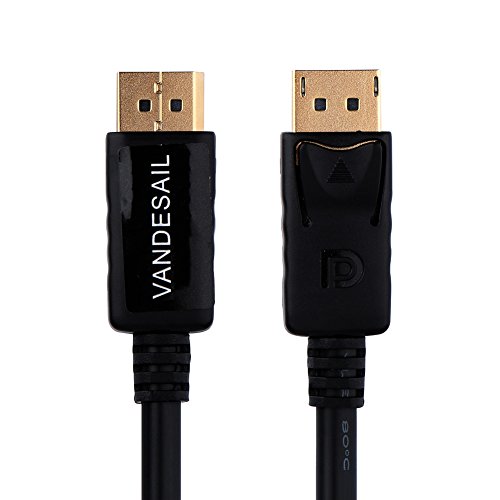 DisplayPort Kabel, VANDESAIL® Displayport 1.2 auf Displayport 1.2 Kabel Audio Video Adapterkabel mit Vergoldete Kontakte Unterstützung von 4K/ 1080p (6ft/1.8M, dp to dp)