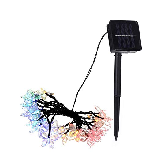 Preisvergleich Produktbild Lichterkette,FeiliandaJJ 5M 30pcs Kristall Schmetterling Solar-Deko-Lichterkette LED Licht Hochzeit Party Halloween Xmas Innen / Außen Haus Deko String Lights (Mehrfarbig)