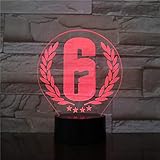 3.2d Lampe sieht wie ein echtes 3D Nachtlicht aus. Weiches Licht, tut nicht weh Augen.