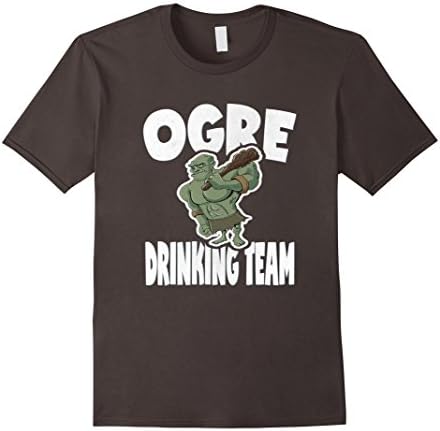 Men's Ogre Drinking Team Vintage Troll Orc Beast Bar Party T-Shirt Medium Asphalt