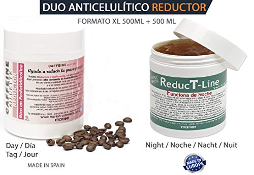 Anticelulítico Reductores DUO Noche & Dia xxl - REDUCTLINE & CAFFEINE REDUCTOR. Textura Gel. Todo Tipo de Piel. 2 X 500 ml.