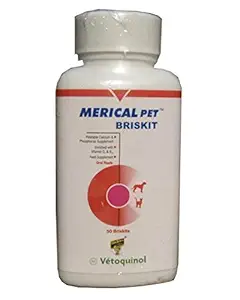 Vetoquinol Merical Pet Briskit Calcium Phosphorus Supplement - 50Tabs