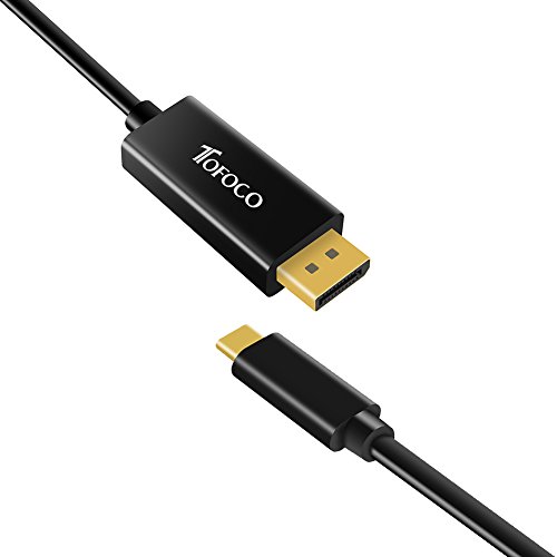 USB-C auf Displayport, TOFOCO 4K x 2K USB 3.1 Type-C (Thunderbolt 3 Compatible) zu DP UHD Kabel USB-C Male to DP Male Cable für Samsung Galaxy S8, S8 Plus, MacBook , ChromeBook Pixel – Schwarz - 3