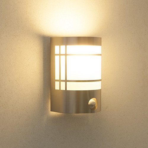 BT1010C PIR Serie Stockholm, Edelstahl Wandlampe, mit Bewegungsmelder - 3