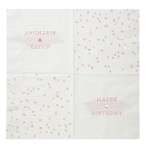 Talking Tables PINK-HBNAPKIN Wir lieben Rosa 33Cm Foiled Serviette, Pappe, mehrfarben, 2 x 16.5 x 19.5 cm - 4