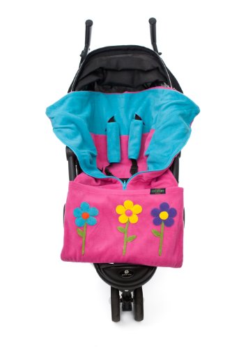 Cozyosko multifunction footmuff Pink/Stem flowers
