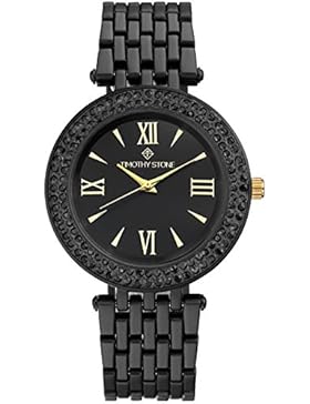 Timothy Stone Damen-Armbanduhr BURST BICOLOR Analog Quarz edelstahl-armband Farbe Schwarz damenuhr Entwurf