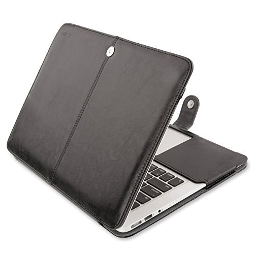 MOSISO MacBook Air 13 H  lle Case  Premium Qualit  t PU Leder Schlanke Schutzh  lle Tasche Cover f  r MacBook Air 13 Zoll  A1369 A1466   Schwarz
