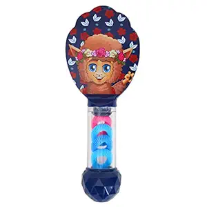 CRYA Glam Bam Plastic 1 Hair Brush and 6 Elastic Bands Accessory and Grooming Set for Kids (Blue; 3-16 Years)