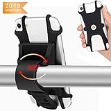 ★【Breite Kompatibilität】Mit hochwertigen elastischen Silikon-Bändern kann KAILH verstellbare Fahrrad-Handy-Halterung fest mit jedem Handy mit Bildschirmgröße zwischen 4,0 