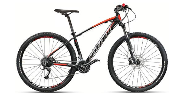 29 pollici Montana Urano Hardtail Mountain Bike alluminio 27 Gang,  nero/rosso : Sport e tempo libero