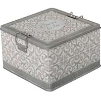 ORVAL CREATIONS - Scatola The in Latta colore Beige Mosaico 9x14,5cm