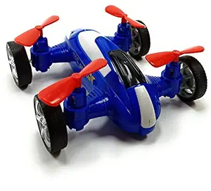 KIDSZONE Diecast Plastic Drone Model Car Helicopter Style Toy Friction Powered (Assorted Colour)