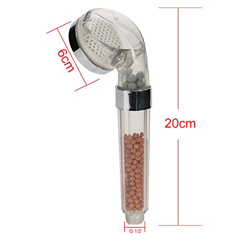 LESOLEIL Handbrause Duschkopf mit Brauseschlauch und Halterung Regenbrause Wassereinsparung Ionic Shower Filter Chlor Filtration Showerhead LED bunt - 3