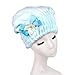 Moolecole Soft Women Bowknot Microfiber Hair Dry Towel Thickened Shower Cap Hair Turban Quick Dry Hat Cap Blue
