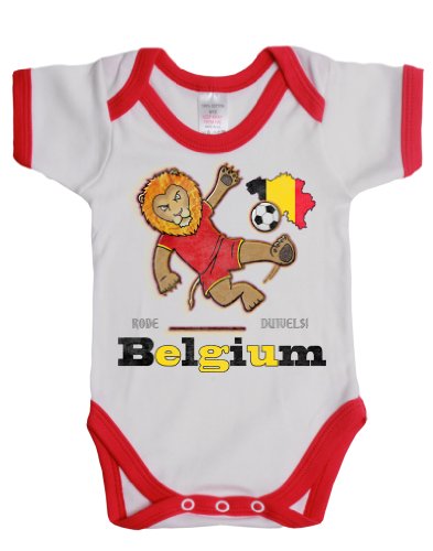 Belgium Football Mascot World Cup Boy/Girl Baby Grow Vest
