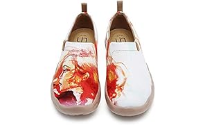 UIN Chaussures Femme Homme Confort Toile Chaussure Imprimees Art Femmes Plates Originales Voyage Baskets Chaussures de D&eacute;contract&eacute;es Chaussures Bateau Femme