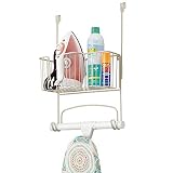 FÁCIL DE MONTAR: Gracias a que el material de montaje está incluido, este soporte para tabla de planchar se fijará fácilmente. Solo se necesitará buscarle espacio en la pared.