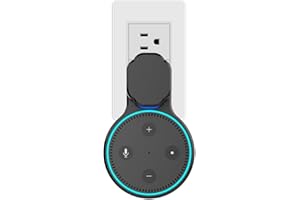 AOKICASE Compatible with Alexa Echo Dot 2nd Holder Wall Mount Stand Speaker Accessory Rack, Save Space for Kitchen, Bathroom and Bedroom (Alexa Echo Dot 2nd, Black)