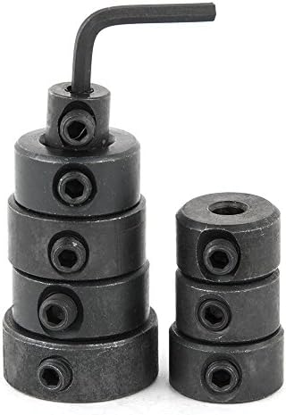 8 pieces depth stop rings set positioner ring positioner HSS locator depth limiter depth stop dowels, 3-16 mm