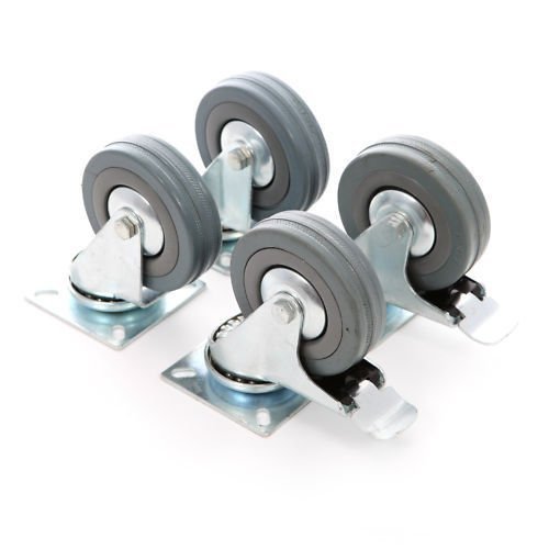 4 x RUBBER CASTORS/CASTERS WHEELS 50 mm by Flissy