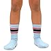 TeeHee (Naartjie) Kids Boys Basic Cotton Crew Socks 6 Pair Pack (6-8 Years, Sport Rib Stripe)