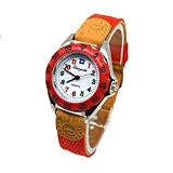 NICERIO Nette Jungen Mädchen Quarzuhr Kinder Kinder Stoff Strap Student Time Clock Armbanduhr (rot)