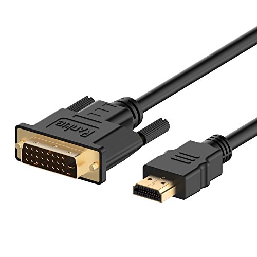 HDMI auf DVI Kabel, Rankie 3m CL3 Bewertet High Speed Bidirektionale HDMI-DVI Kabel HDTV Cable (Schwarz) - R1107B