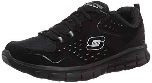 Skechers USA Womens Synergy Front Row Low-Top Trainers, Black, 6 UK