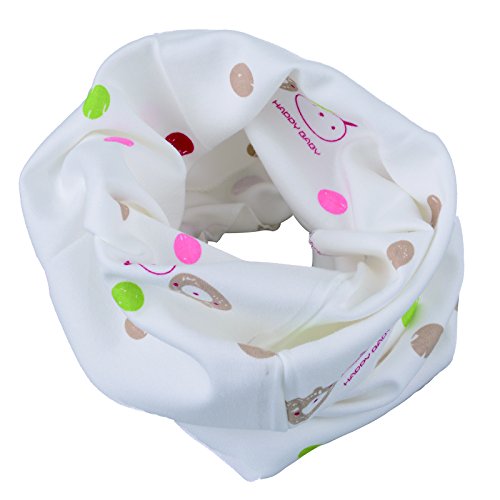 Skyrocket Baby 0-6 months Neckerchiefs Warmer Cotton Scarf Animal Design, White