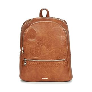 mochila desigual marron