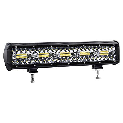 Faro da Lavoro, Kraumi 15'' Cree Barra LED Fuoristrada Fari Led 320W 32,000lm Fari di Profondità Impermeabile IP68 Luci di Lavoro Fuoristrada per Moto Auto ATV SUV Trattore, 6000K